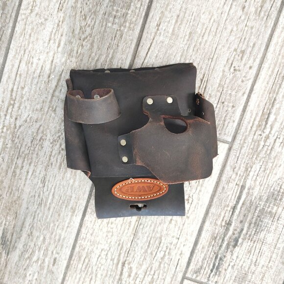 Genuine leather, heavy duty tool belt pouch - Picture 2 of 4